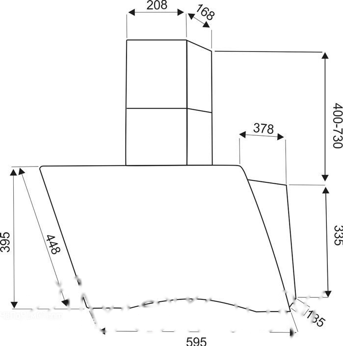 Покупка товаров в Беларуси, рассрочка, кредит, лизинг, оплата частями на platipotom.by, удобная доставка - фото вытяжка наклонная exiteq ex-1166 (черный) 