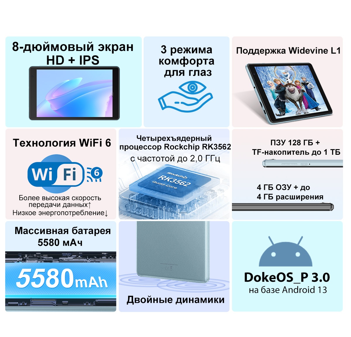 Покупка товаров в Беларуси, рассрочка, кредит, лизинг, оплата частями на platipotom.by, удобная доставка - фото планшет blackview tab 50 4gb/128gb wi-fi / tab 50_dg (серый) 