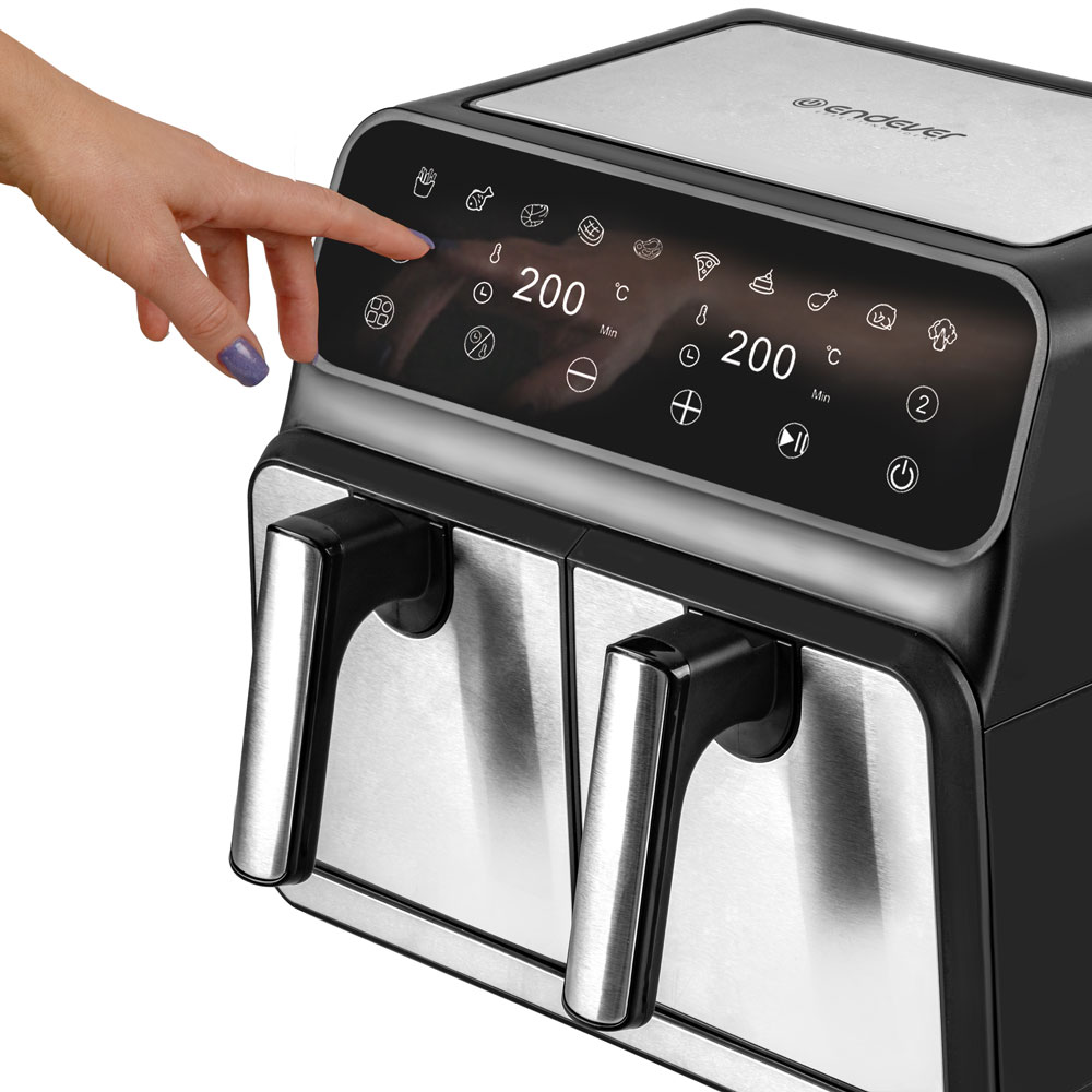 Покупка товаров в Беларуси, рассрочка, кредит, лизинг, оплата частями на platipotom.by, удобная доставка - фото аэрогриль endever skyline af-128 (черный/стальной) 