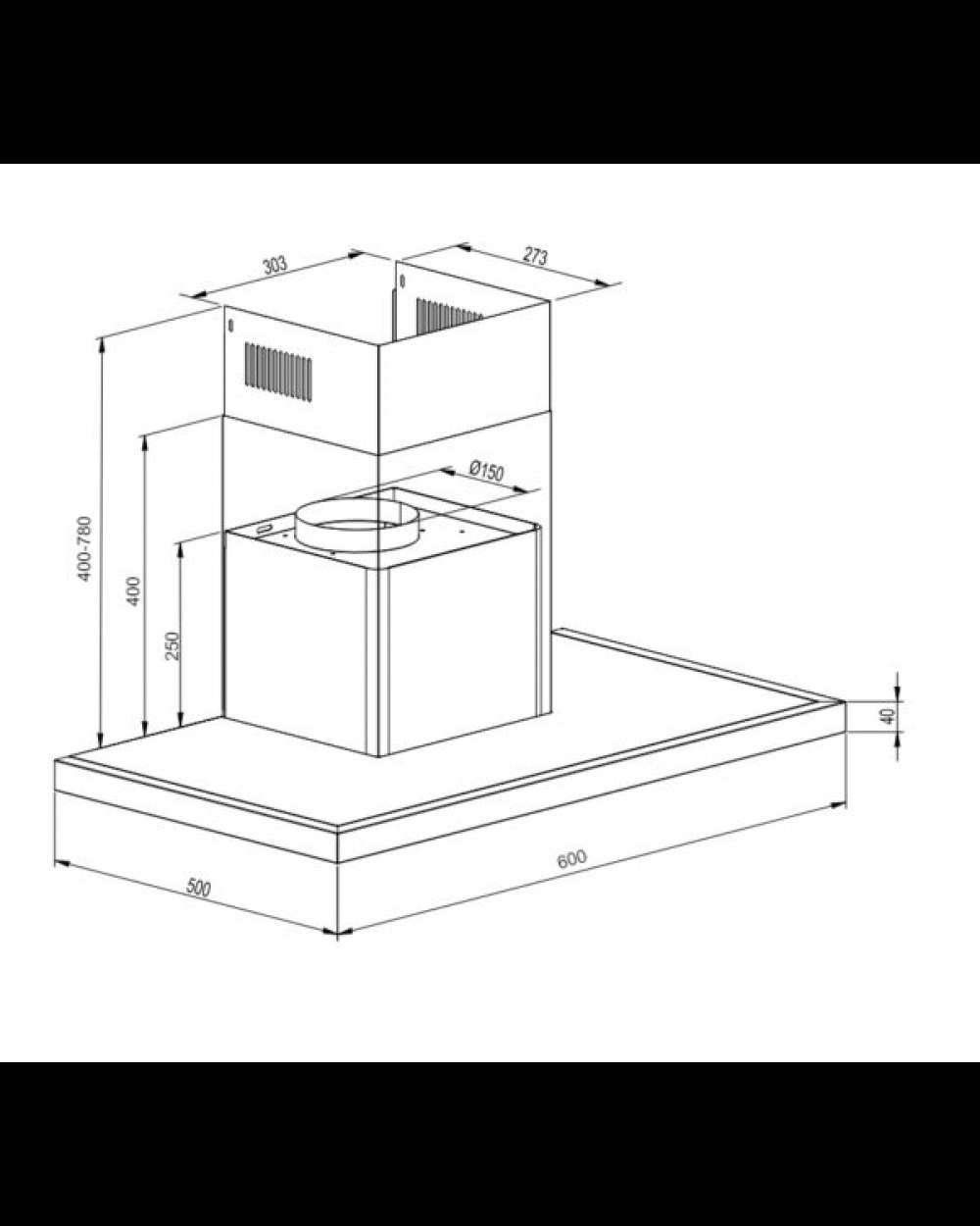 Покупка товаров в Беларуси, рассрочка, кредит, лизинг, оплата частями на platipotom.by, удобная доставка - фото вытяжка т-образная schtoff amg td 600 (черный) 