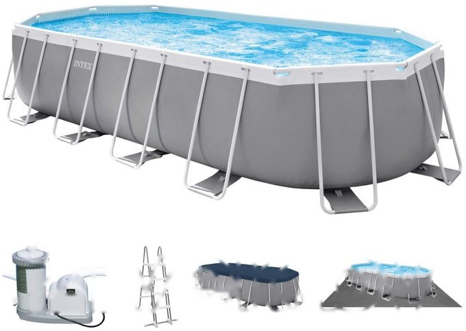 Покупка товаров в Беларуси, рассрочка, кредит, лизинг, оплата частями на platipotom.by, удобная доставка - фото каркасный бассейн intex prism frame / 26798 (610x305x122) 