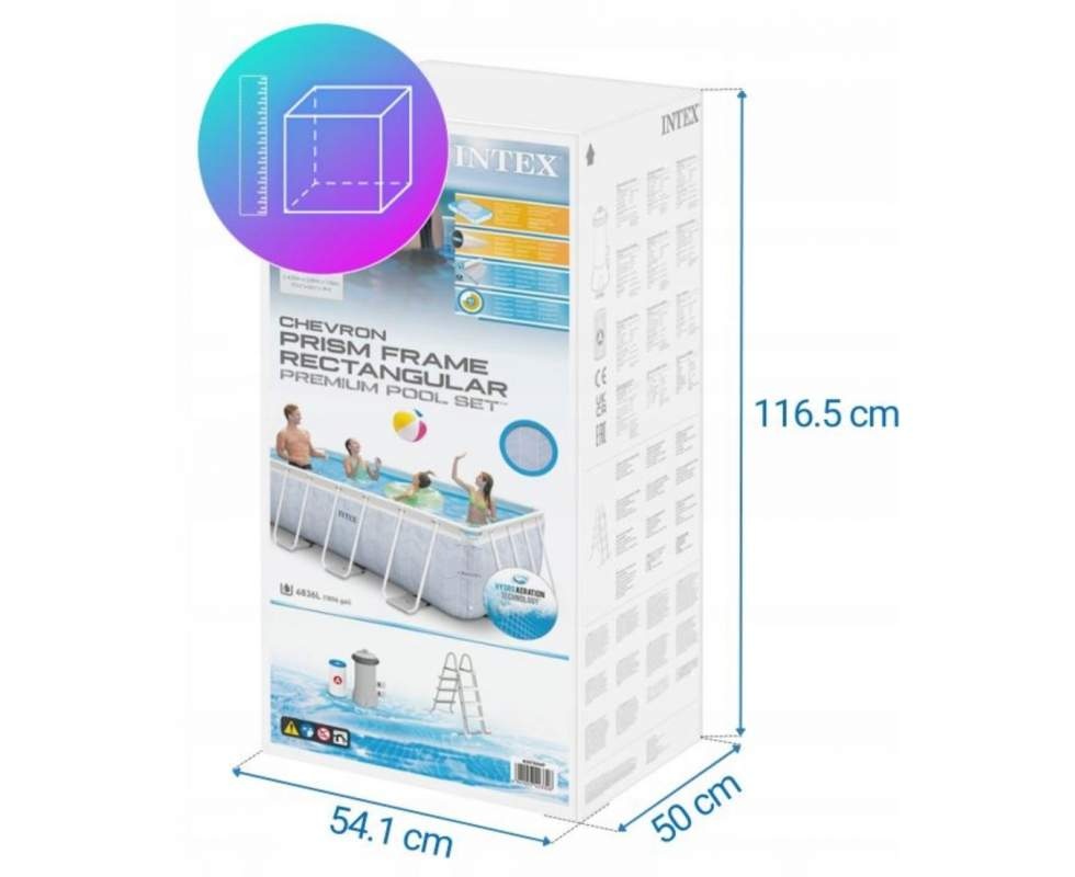 Покупка товаров в Беларуси, рассрочка, кредит, лизинг, оплата частями на platipotom.by, удобная доставка - фото каркасный бассейн intex prism frame chevron / 26780 (400х200х100) 