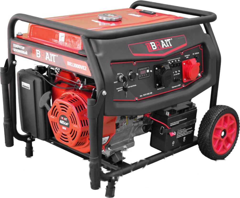 Покупка товаров в Беларуси, рассрочка, кредит, лизинг, оплата частями на platipotom.by, удобная доставка - фото бензиновый генератор brait br13000ve2 