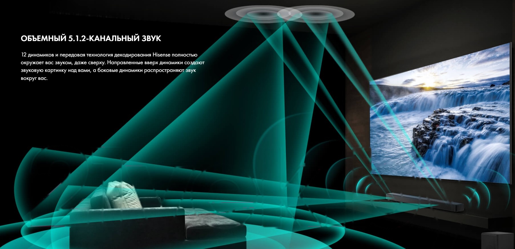 Покупка товаров в Беларуси, рассрочка, кредит, лизинг, оплата частями на platipotom.by, удобная доставка - фото звуковая панель (саундбар) hisense u5120g 