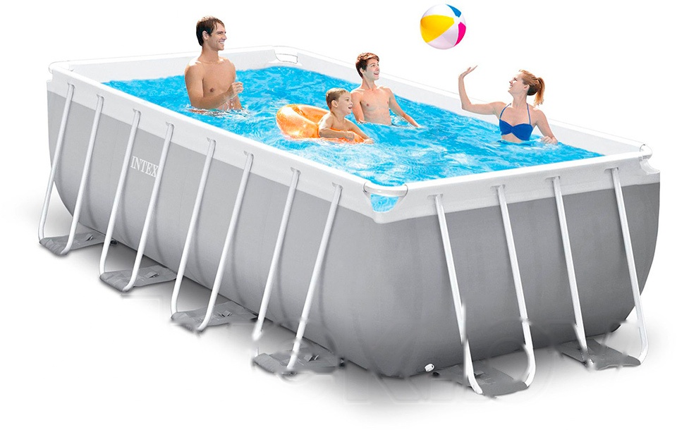 Покупка товаров в Беларуси, рассрочка, кредит, лизинг, оплата частями на platipotom.by, удобная доставка - фото каркасный бассейн intex rectangular prism frame / 26790np (400x200x122) 
