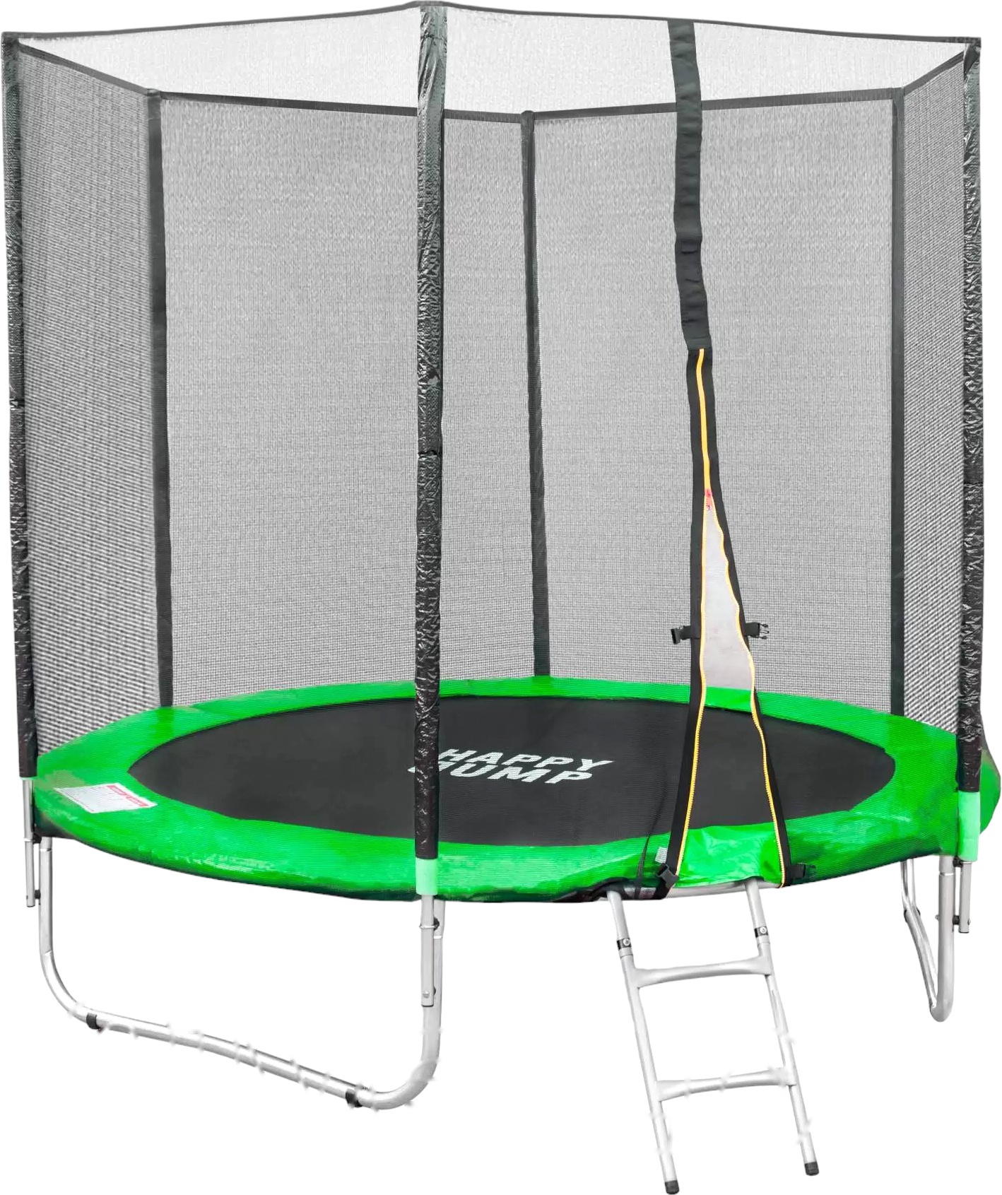 Покупка товаров в Беларуси, рассрочка, кредит, лизинг, оплата частями на platipotom.by, удобная доставка - фото батут happy jump pro 8ft с внешней сеткой и лестницей (252см, зеленый) 