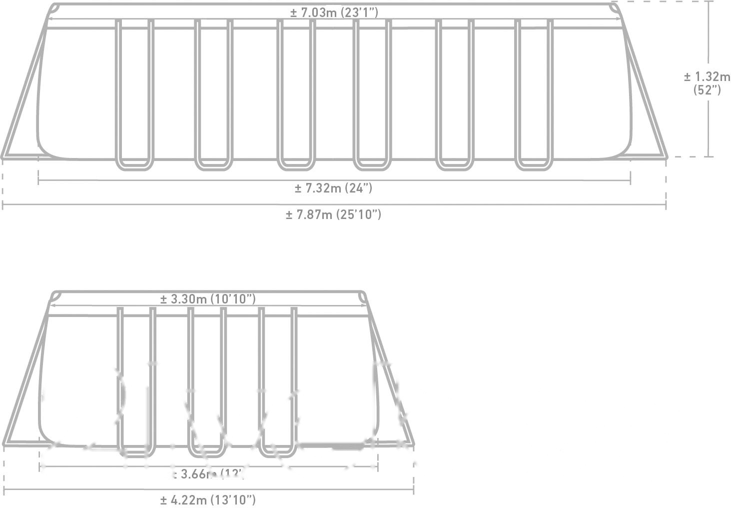 Покупка товаров в Беларуси, рассрочка, кредит, лизинг, оплата частями на platipotom.by, удобная доставка - фото каркасный бассейн intex ultra frame / 26364 (732x366x132) 