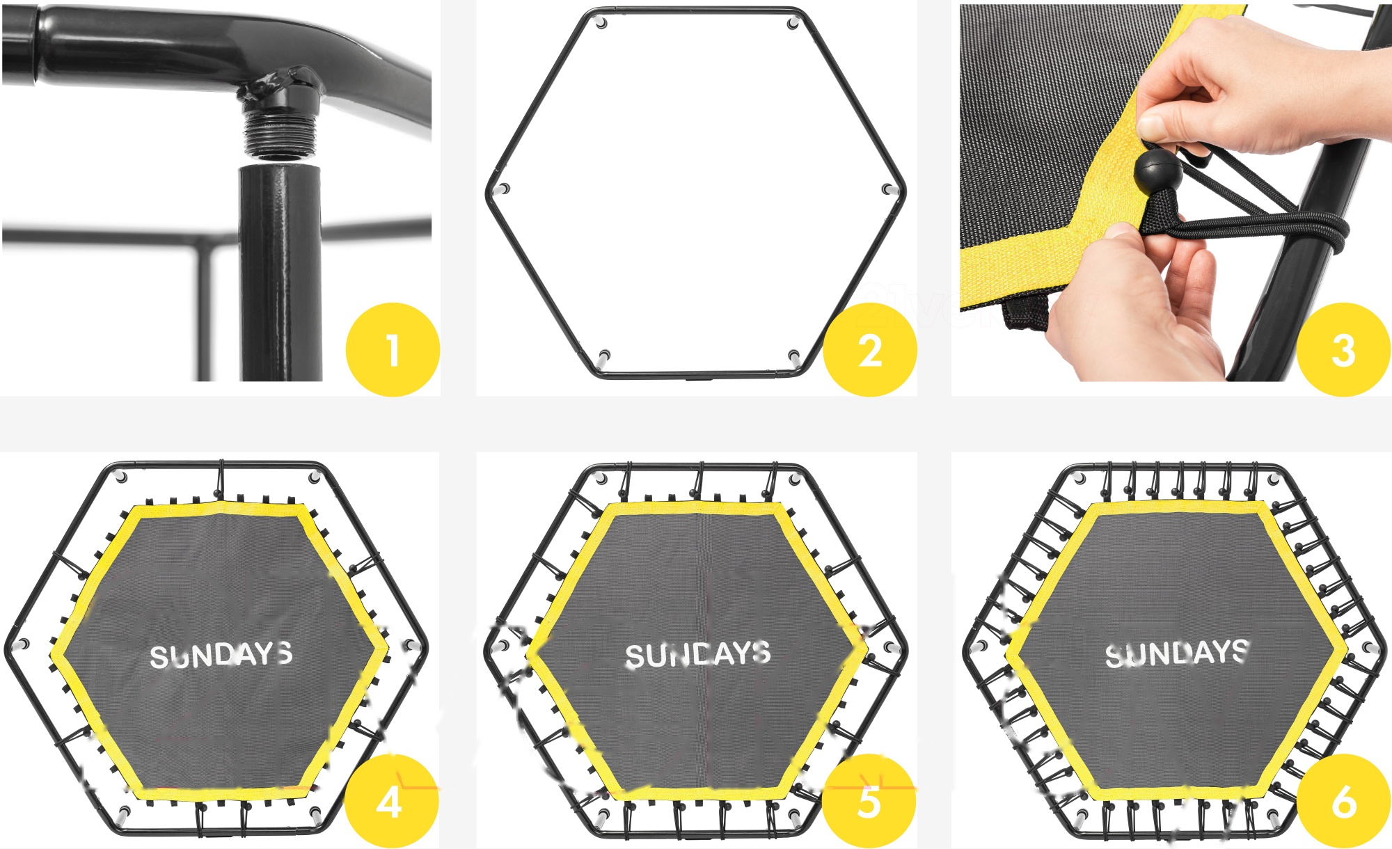 Покупка товаров в Беларуси, рассрочка, кредит, лизинг, оплата частями на platipotom.by, удобная доставка - фото батут для джампинга sundays sdt-tp105 d127 (желтый) 