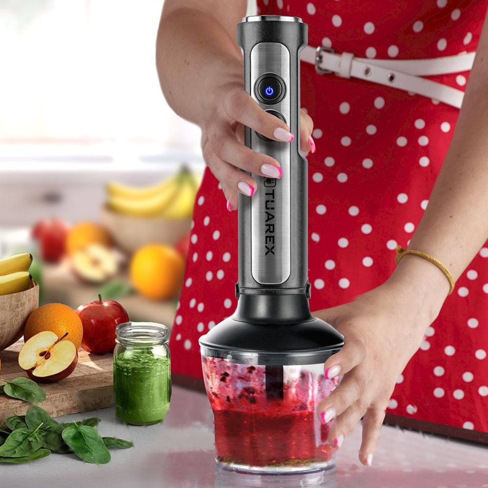 Покупка товаров в Беларуси, рассрочка, кредит, лизинг, оплата частями на platipotom.by, удобная доставка - фото блендер погружной tuarex tk-4102 (стальной/черный) 