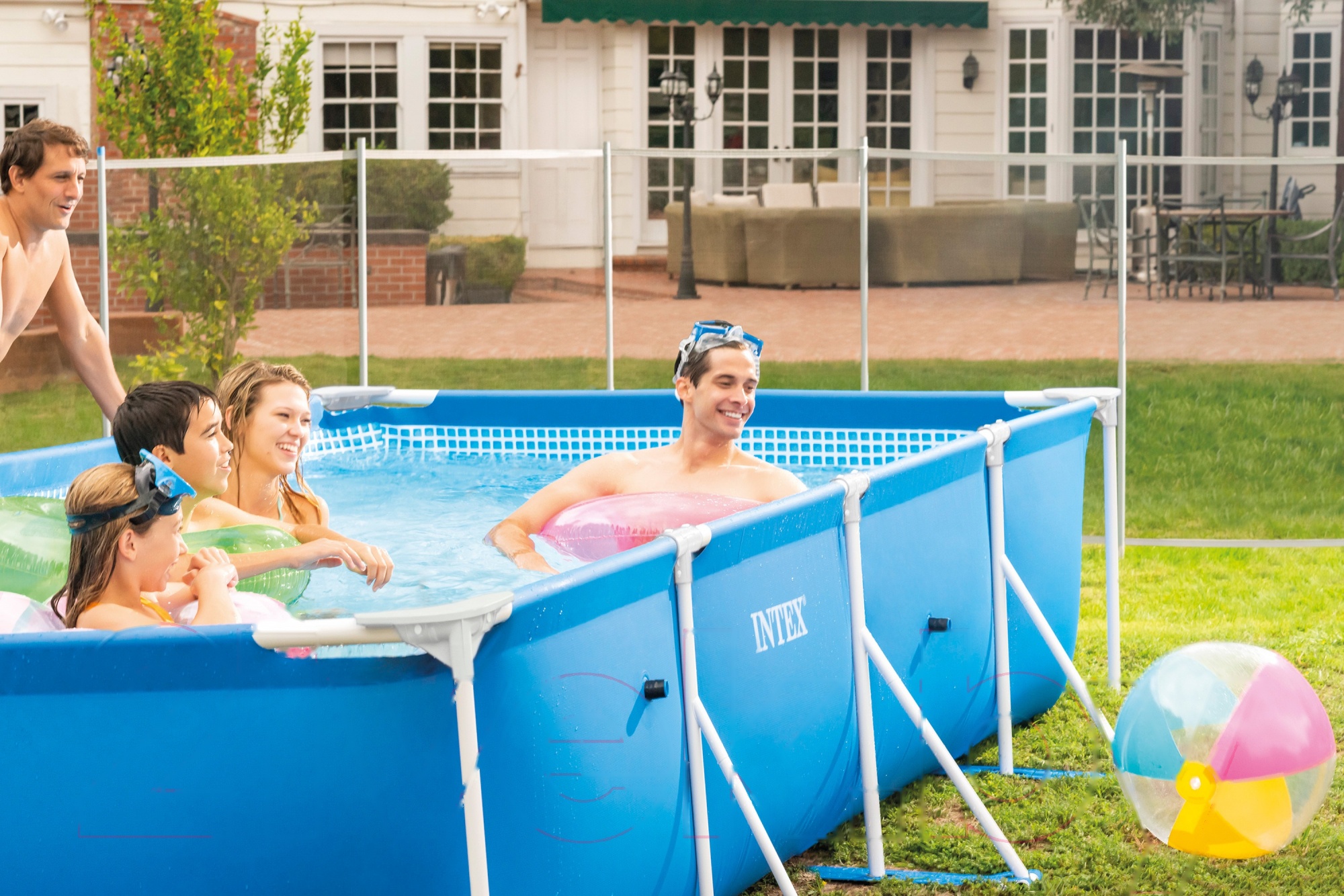 Покупка товаров в Беларуси, рассрочка, кредит, лизинг, оплата частями на platipotom.by, удобная доставка - фото каркасный бассейн intex rectangular frame / 28274np (450x220x84) 