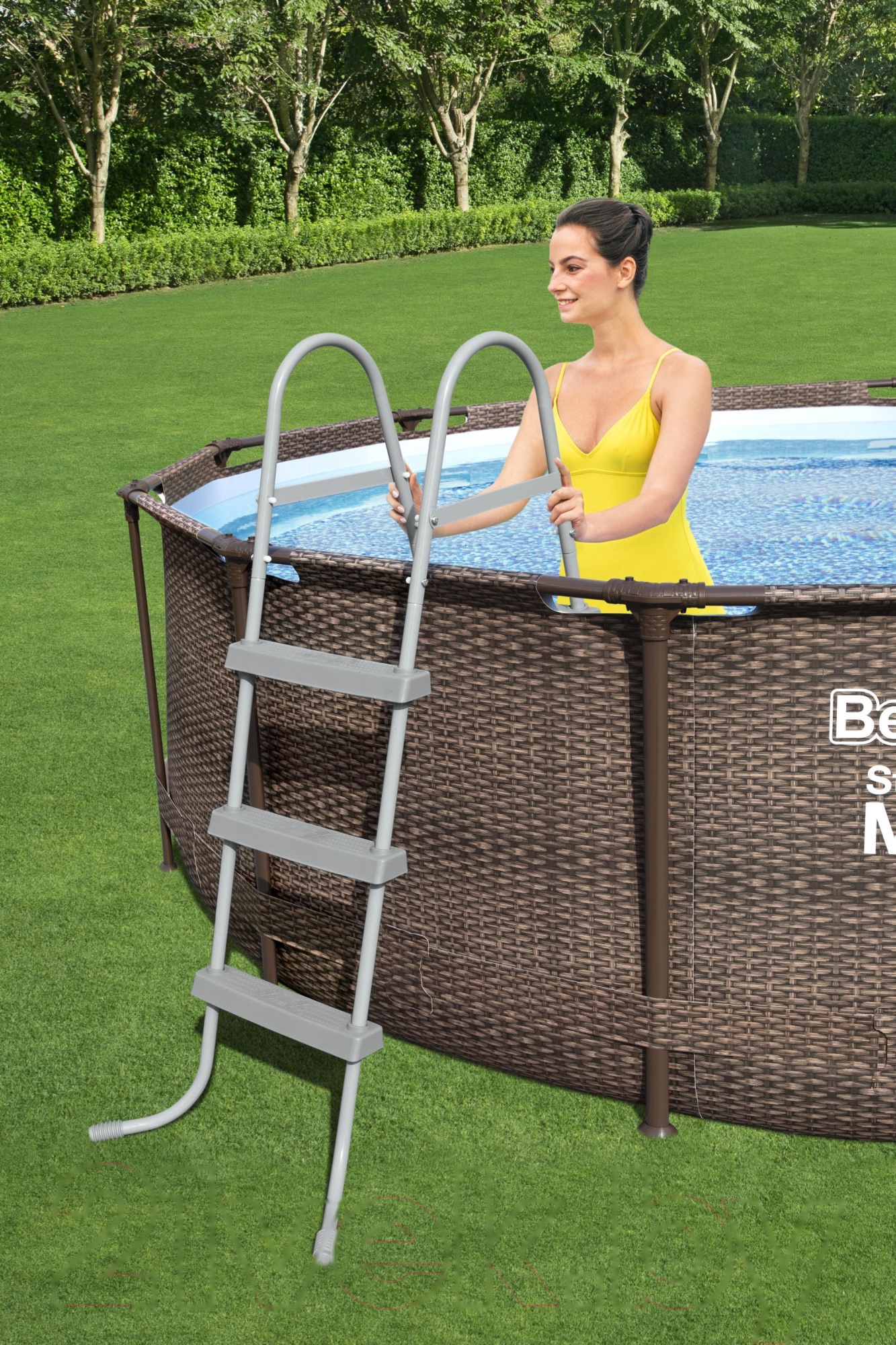 Покупка товаров в Беларуси, рассрочка, кредит, лизинг, оплата частями на platipotom.by, удобная доставка - фото каркасный бассейн bestway steel pro max ротанг 56709 (366х100, с фильтр-насосом) 