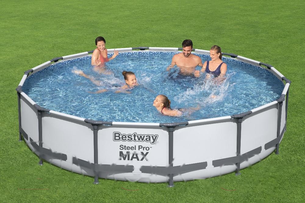 Покупка товаров в Беларуси, рассрочка, кредит, лизинг, оплата частями на platipotom.by, удобная доставка - фото каркасный бассейн bestway steel pro max 56595 (427x84, с фильтр-насосом) 