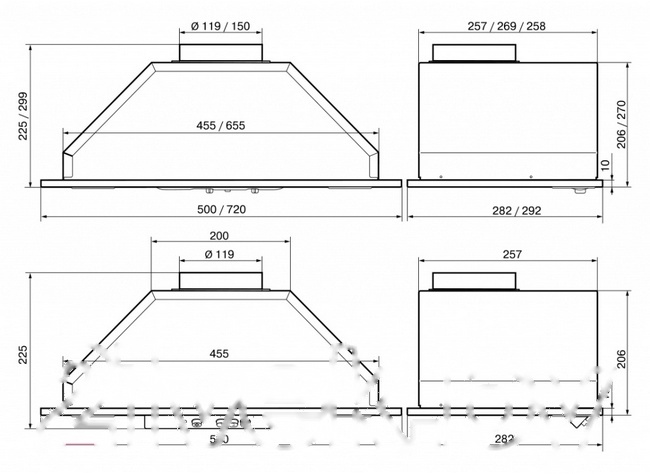Покупка товаров в Беларуси, рассрочка, кредит, лизинг, оплата частями на platipotom.by, удобная доставка - фото вытяжка скрытая elikor врезной блок 52п-400-п3д / 170028 (белый) 