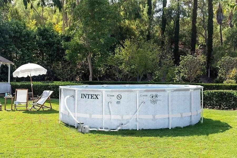 Покупка товаров в Беларуси, рассрочка, кредит, лизинг, оплата частями на platipotom.by, удобная доставка - фото каркасный бассейн intex prism frame chevron 26746 (488х122) 