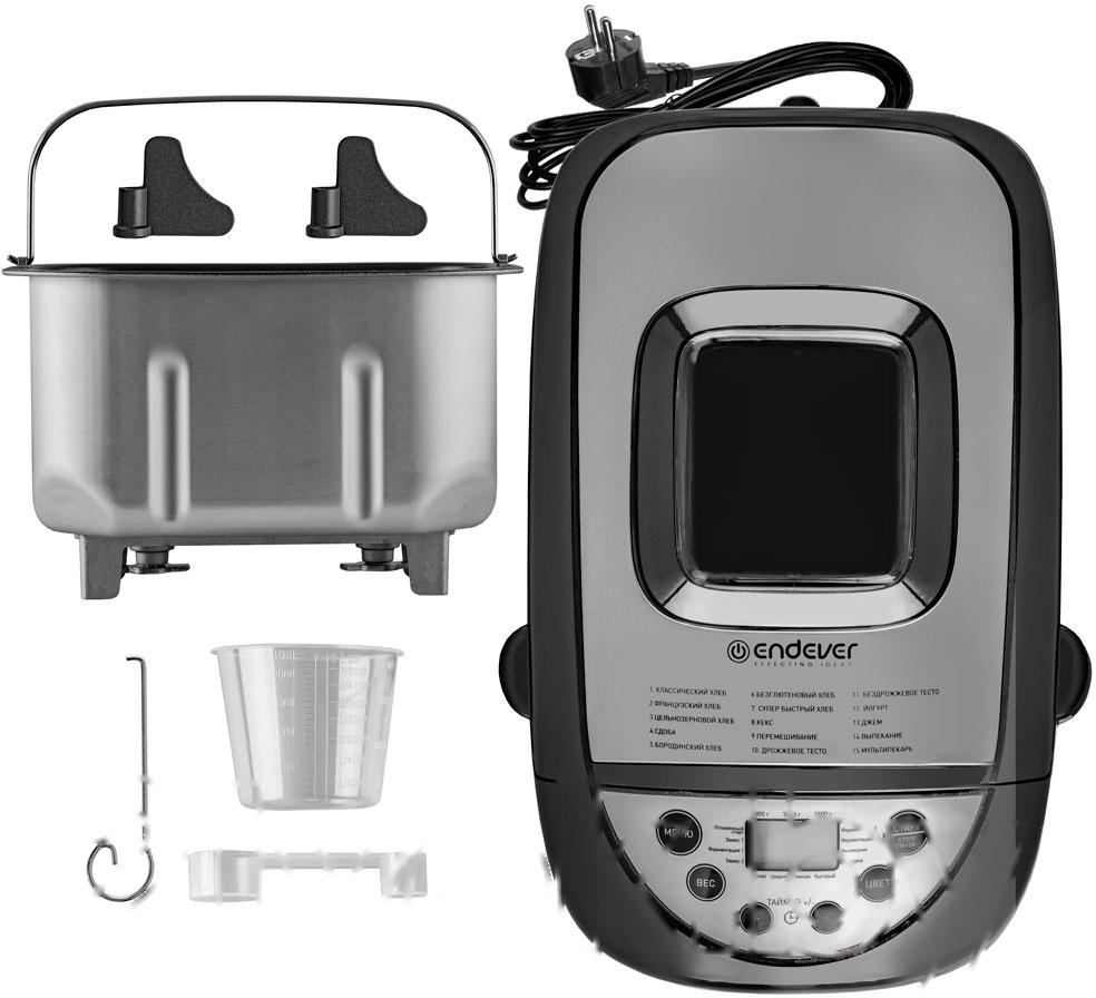 Покупка товаров в Беларуси, рассрочка, кредит, лизинг, оплата частями на platipotom.by, удобная доставка - фото хлебопечка endever skyline mb-66 (черный/серебристый) 