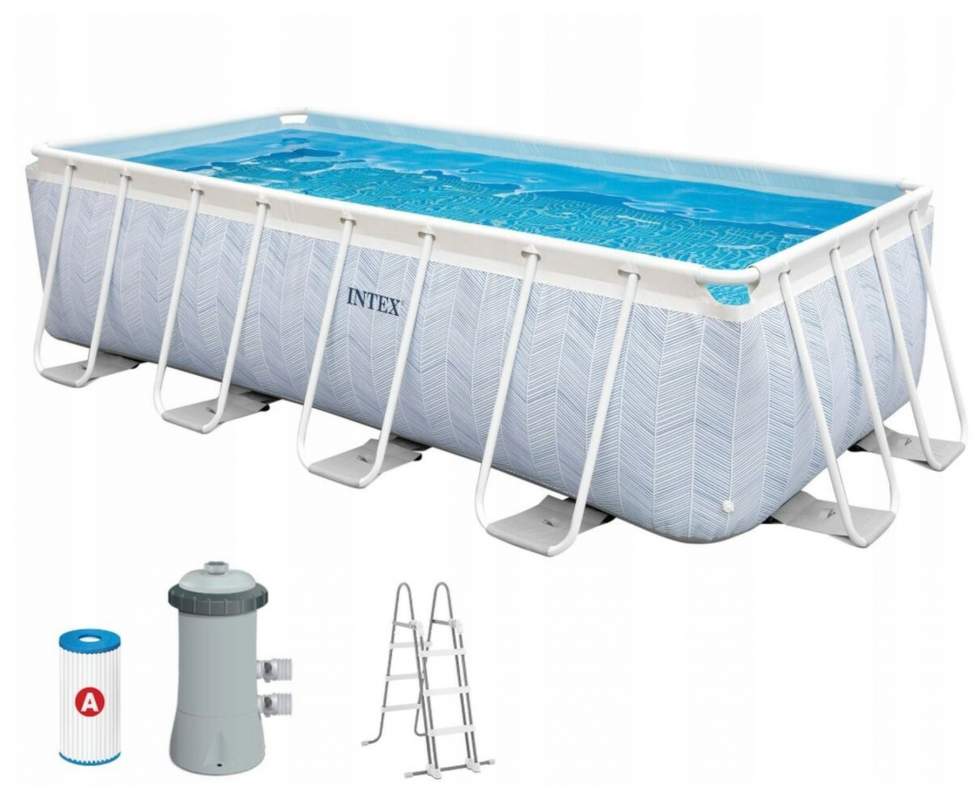 Покупка товаров в Беларуси, рассрочка, кредит, лизинг, оплата частями на platipotom.by, удобная доставка - фото каркасный бассейн intex prism frame chevron / 26780 (400х200х100) 