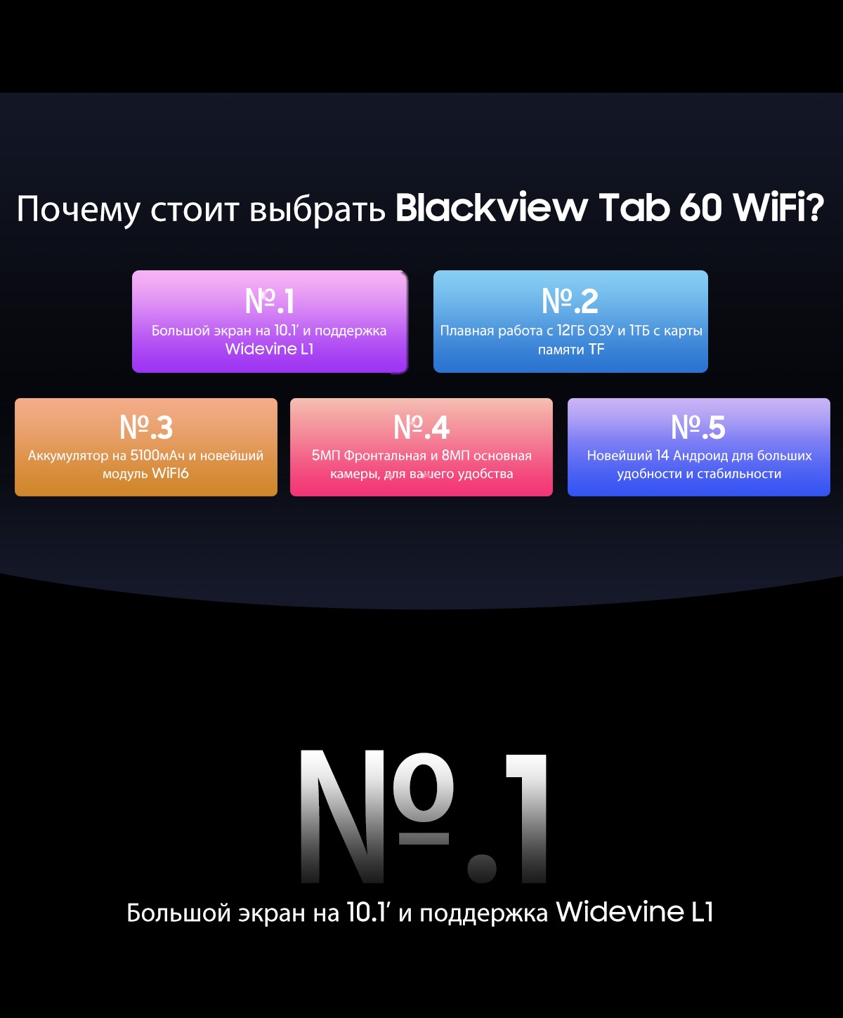 Покупка товаров в Беларуси, рассрочка, кредит, лизинг, оплата частями на platipotom.by, удобная доставка - фото планшет blackview tab 60 wi-fi 4gb/128gb / tab 60 wifi (серый) 