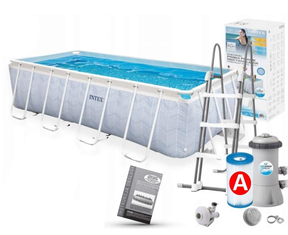 Покупка товаров в Беларуси, рассрочка, кредит, лизинг, оплата частями на platipotom.by, удобная доставка - фото каркасный бассейн intex prism frame chevron / 26780 (400х200х100) 