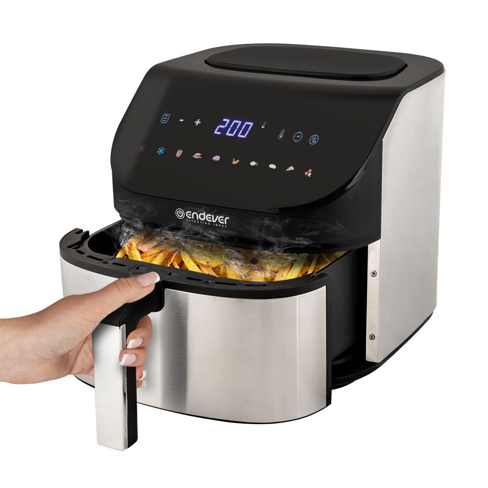 Покупка товаров в Беларуси, рассрочка, кредит, лизинг, оплата частями на platipotom.by, удобная доставка - фото аэрогриль endever skyline af-129 (черный/стальной) 