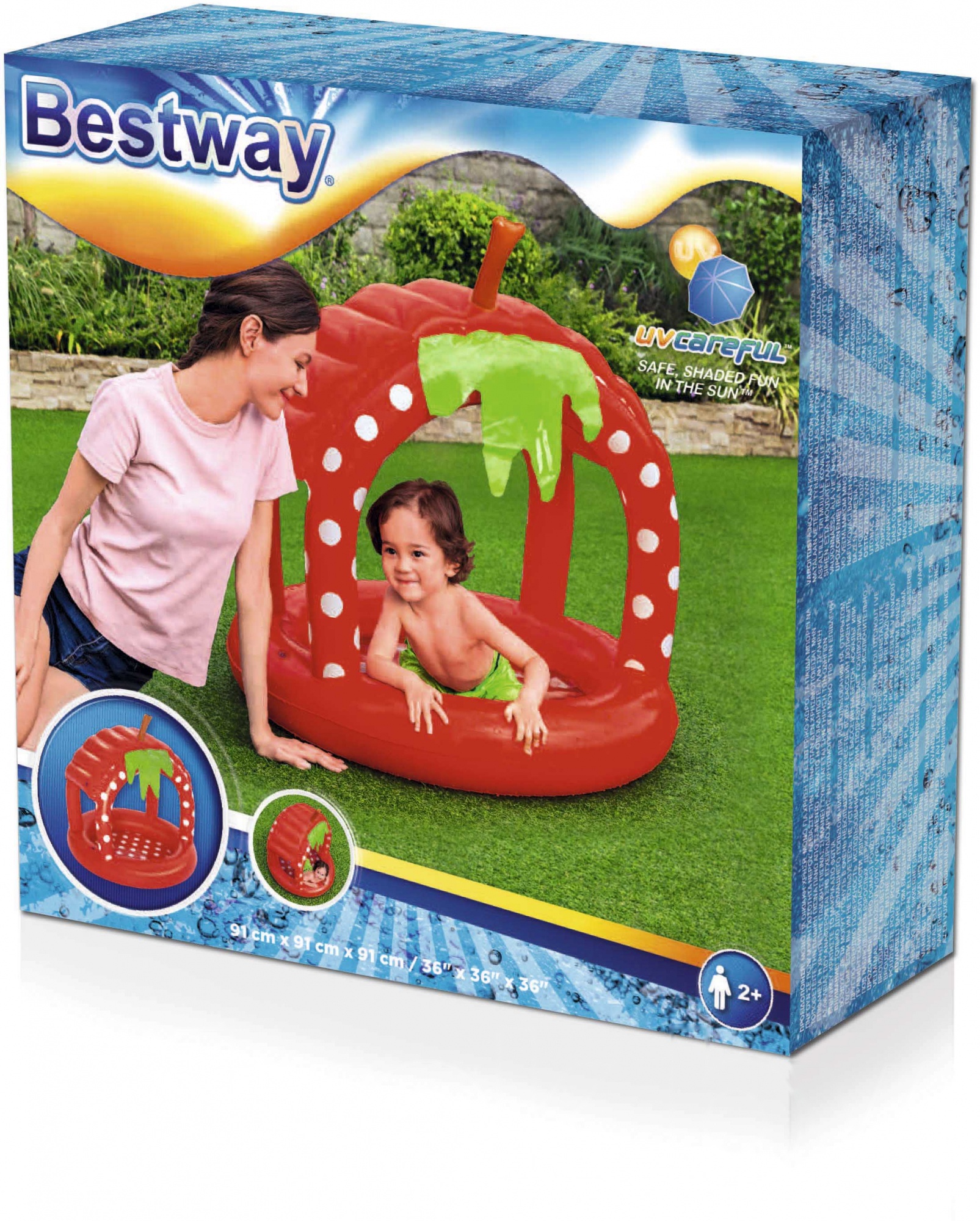 Покупка товаров в Беларуси, рассрочка, кредит, лизинг, оплата частями на platipotom.by, удобная доставка - фото надувной бассейн bestway very berry 52387 (91x91x91) 