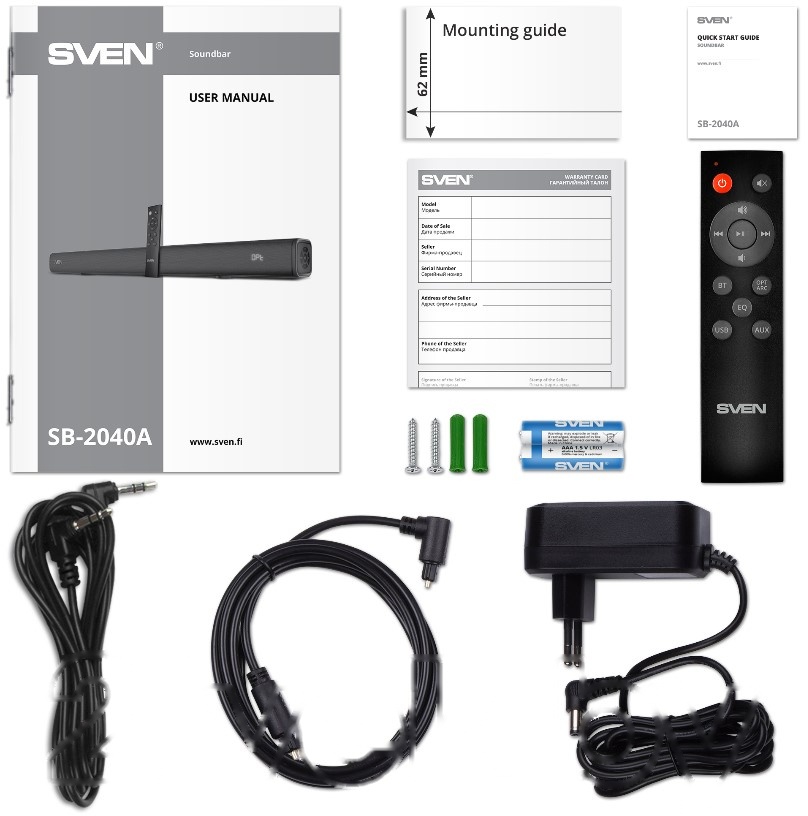 Покупка товаров в Беларуси, рассрочка, кредит, лизинг, оплата частями на platipotom.by, удобная доставка - фото звуковая панель (саундбар) sven sb-2040a 