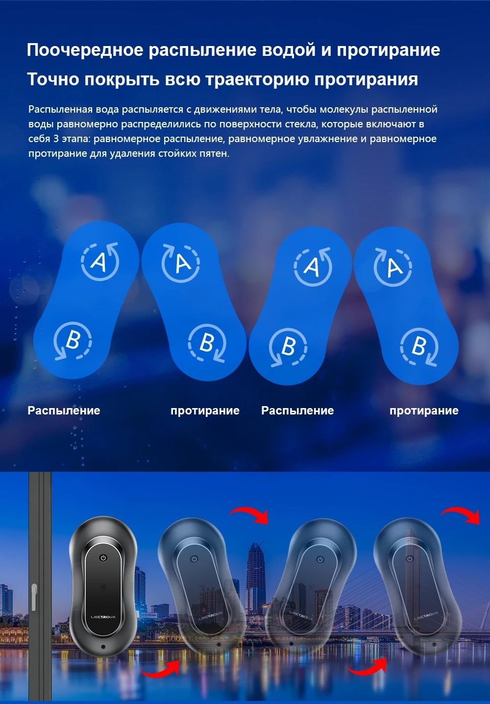 Покупка товаров в Беларуси, рассрочка, кредит, лизинг, оплата частями на platipotom.by, удобная доставка - фото робот-мойщик окон liectroux yw810 