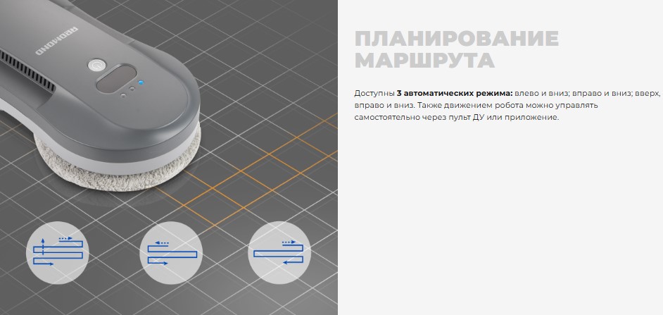 Покупка товаров в Беларуси, рассрочка, кредит, лизинг, оплата частями на platipotom.by, удобная доставка - фото робот-мойщик окон redmond w2400 (серый) 