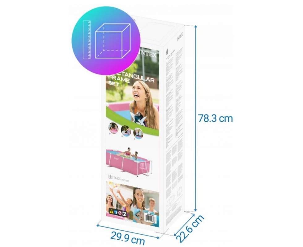 Покупка товаров в Беларуси, рассрочка, кредит, лизинг, оплата частями на platipotom.by, удобная доставка - фото каркасный бассейн intex rectangular frame / 28266 (220x150x60) 