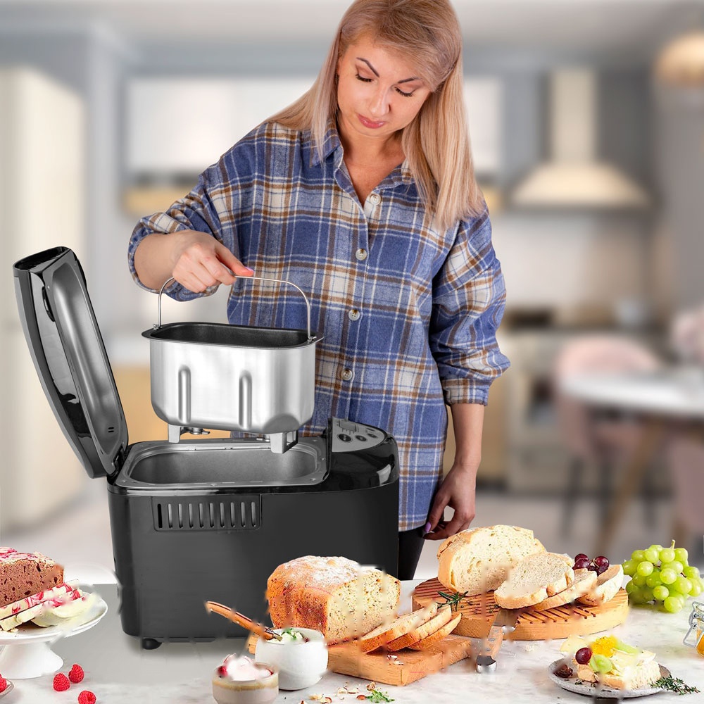 Покупка товаров в Беларуси, рассрочка, кредит, лизинг, оплата частями на platipotom.by, удобная доставка - фото хлебопечка endever skyline mb-66 (черный/серебристый) 