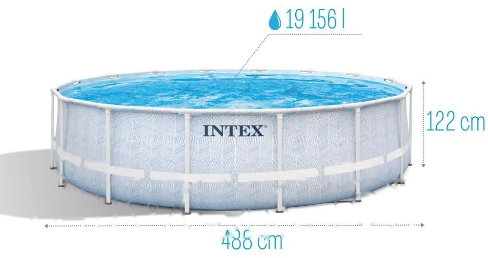 Покупка товаров в Беларуси, рассрочка, кредит, лизинг, оплата частями на platipotom.by, удобная доставка - фото каркасный бассейн intex prism frame chevron 26746 (488х122) 