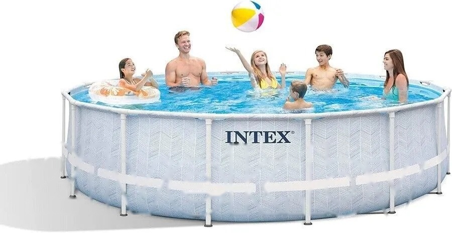 Покупка товаров в Беларуси, рассрочка, кредит, лизинг, оплата частями на platipotom.by, удобная доставка - фото каркасный бассейн intex prism frame chevron 26746 (488х122) 