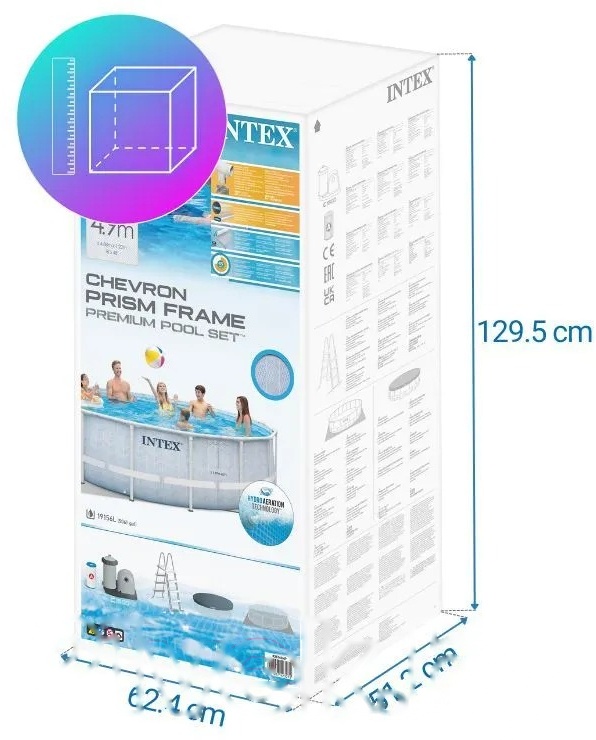 Покупка товаров в Беларуси, рассрочка, кредит, лизинг, оплата частями на platipotom.by, удобная доставка - фото каркасный бассейн intex prism frame chevron 26746 (488х122) 